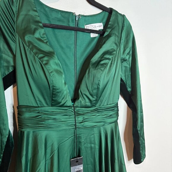 NWT Ieena for Mac Duggal 55245i Emerald Green gown - Picture 3 of 9